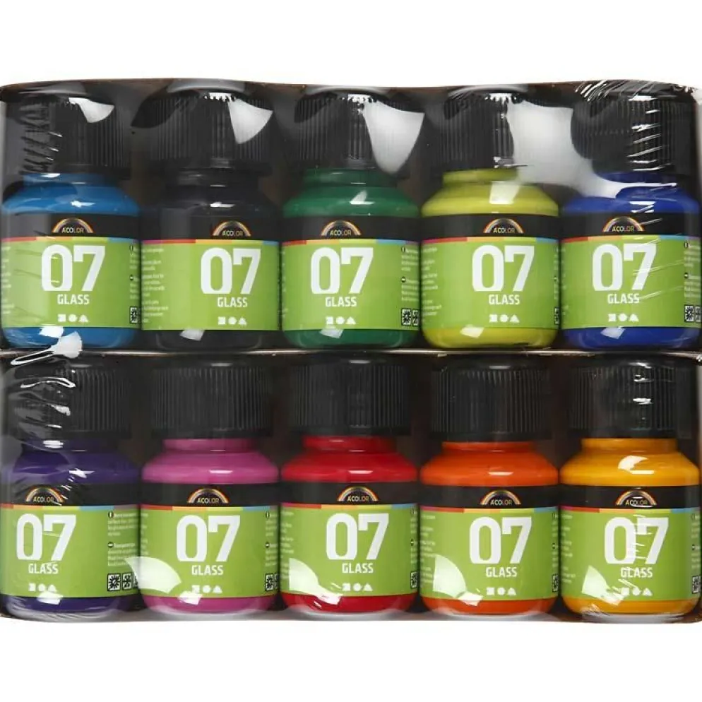 A-Color Glas, mixade färger, 10x30 ml/ 1 förp.