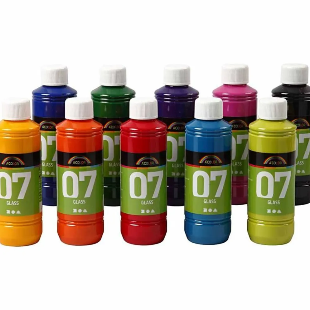 A-Color Glas, mixade färger, 10x250 ml/ 1 förp.