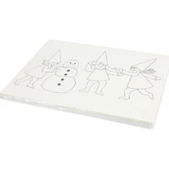 Adventskalender med nissar som har snöbollskrig, A3, stl. 30x42 cm, vit, 30 st./ 1 förp.