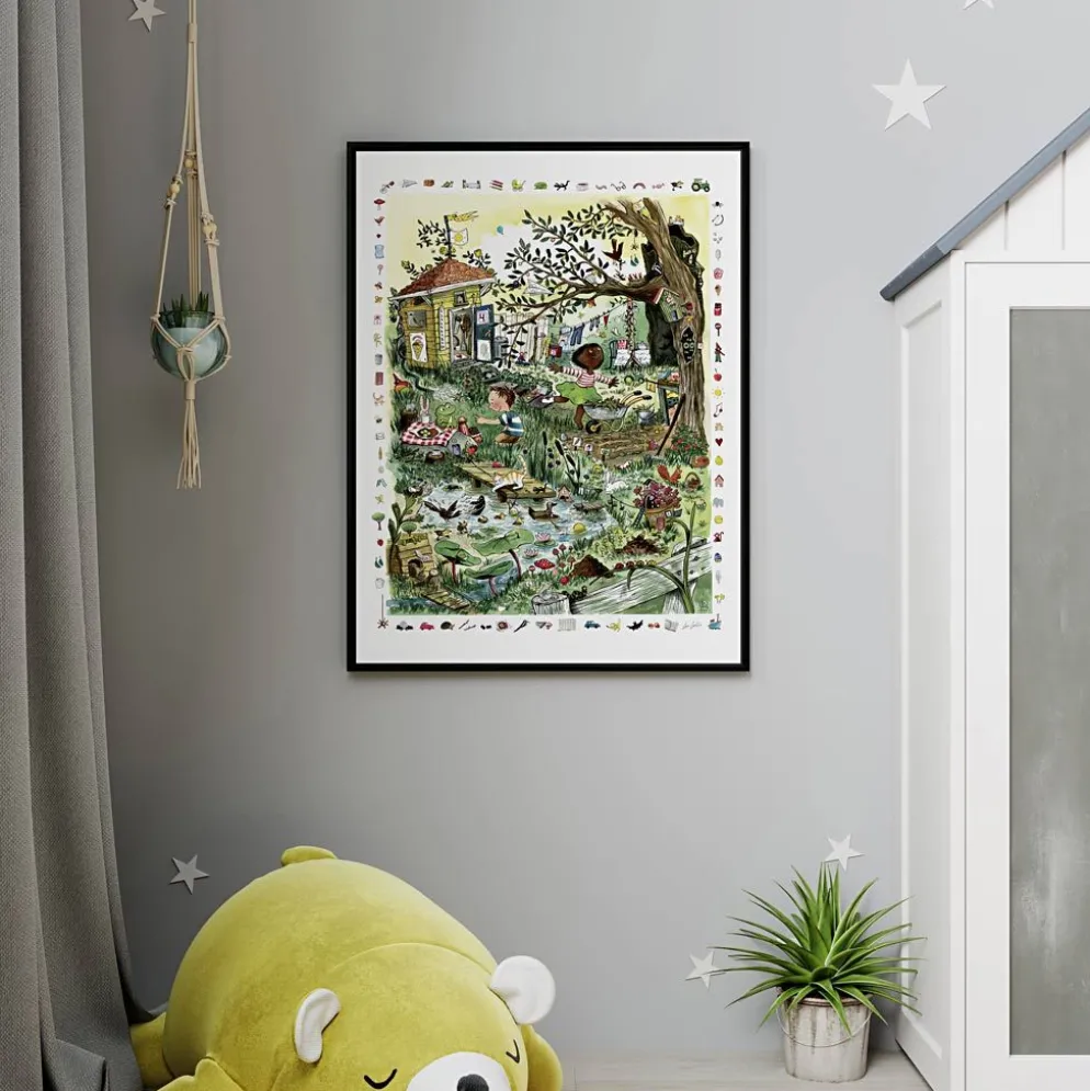 Affisch – Vimmelaffisch med Pelle & Ronja, stl. 50x70, 1 st.