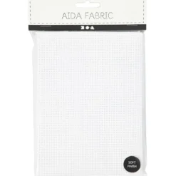 Aidatyg, stl. 50x50 cm, 35 rutor per 10 cm, vit, 1 st.