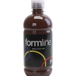 Akrylfärg, blank, brun, 500 ml/ 1 flaska