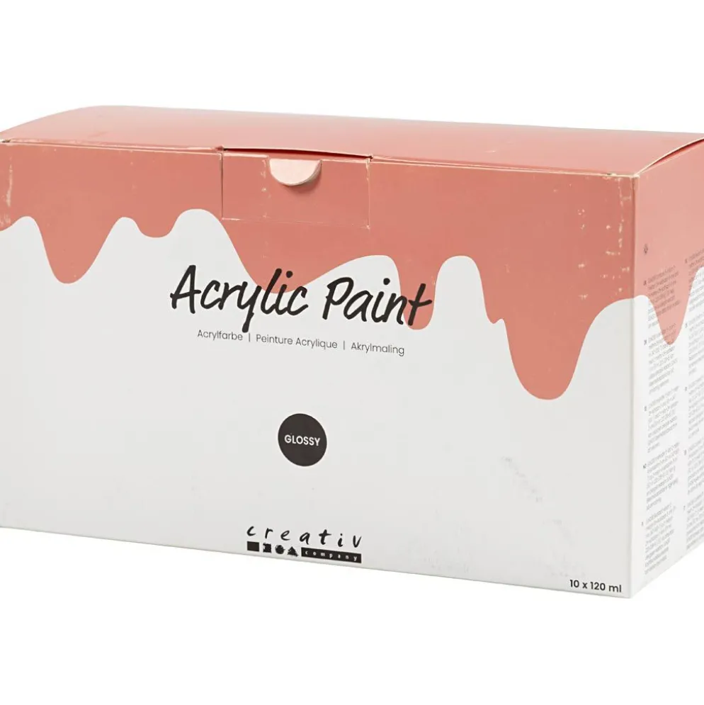 Akrylfärg Blank, mixade färger, 10x120 ml/ 1 förp.
