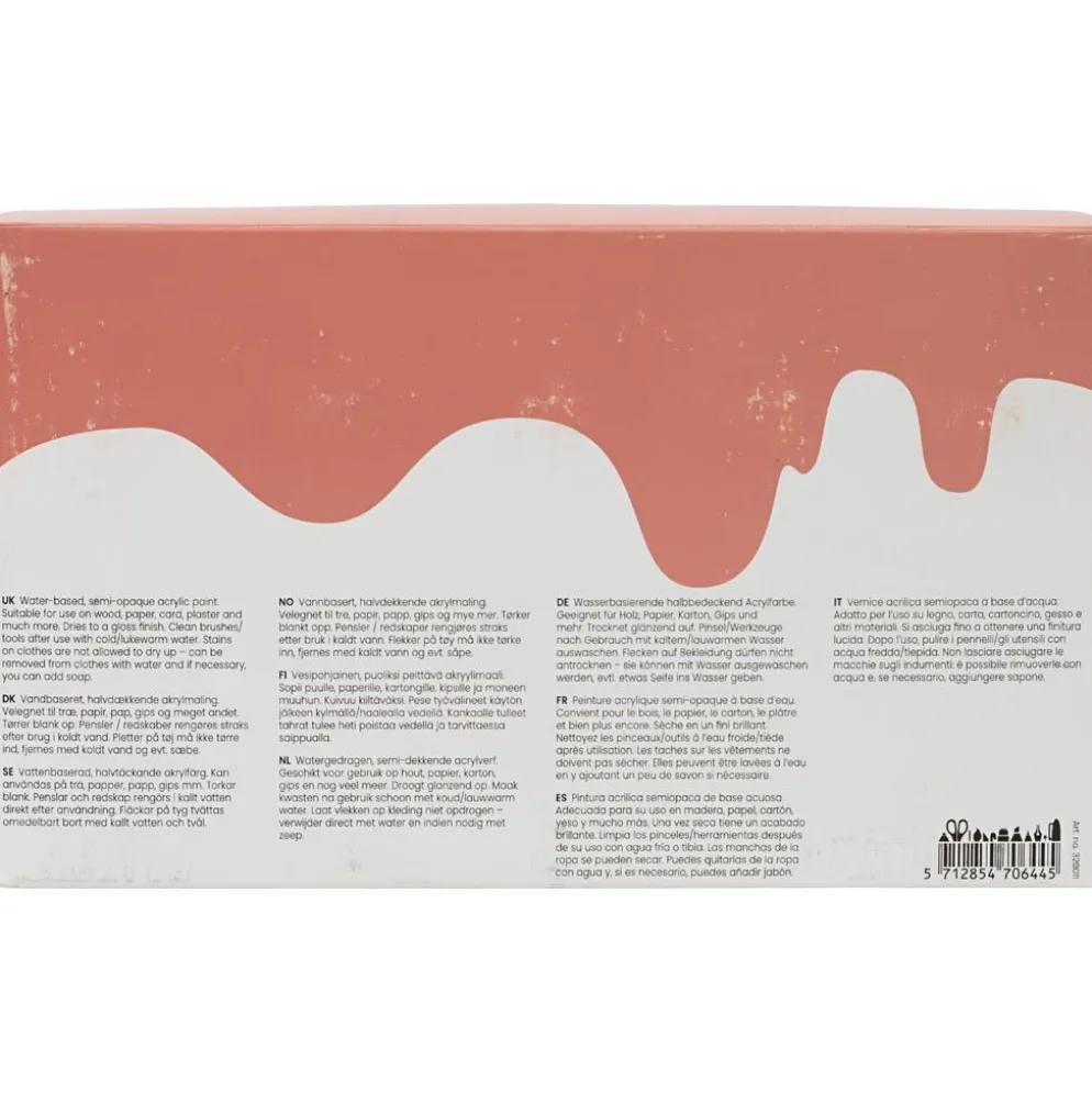 Akrylfärg Blank, mixade färger, 10x120 ml/ 1 förp.