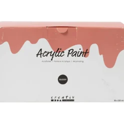 Akrylfärg Blank, mixade färger, 10x120 ml/ 1 förp.