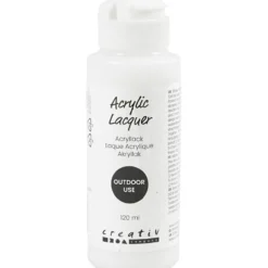 Akryllack, blank, vattenavvisande, 120 ml/ 1 flaska