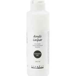 Akryllack, blank, vattenavvisande, 250 ml/ 1 flaska
