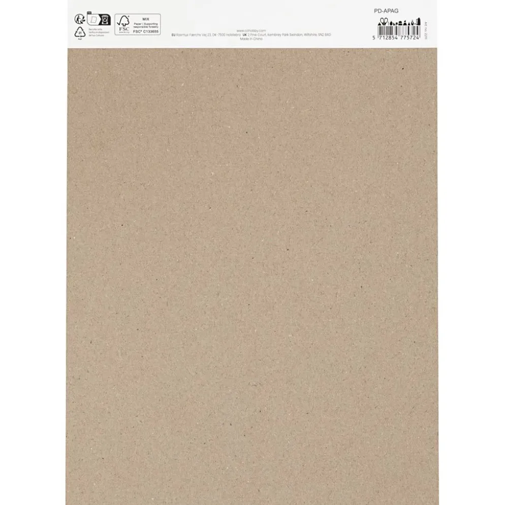 Akvarellpapper, A4, ark 210x297 mm, 230 g, svart, 15 ark/ 1 förp.