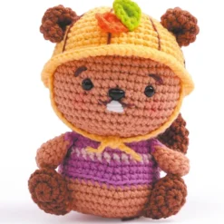 Amigurumi Virkningskit, Bävern Mochi, stl. 13 cm, 1 förp.