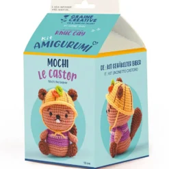 Amigurumi Virkningskit, Bävern Mochi, stl. 13 cm, 1 förp.