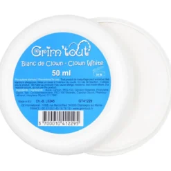 Ansiktsmålning clown, vit, 50 ml/ 1 burk