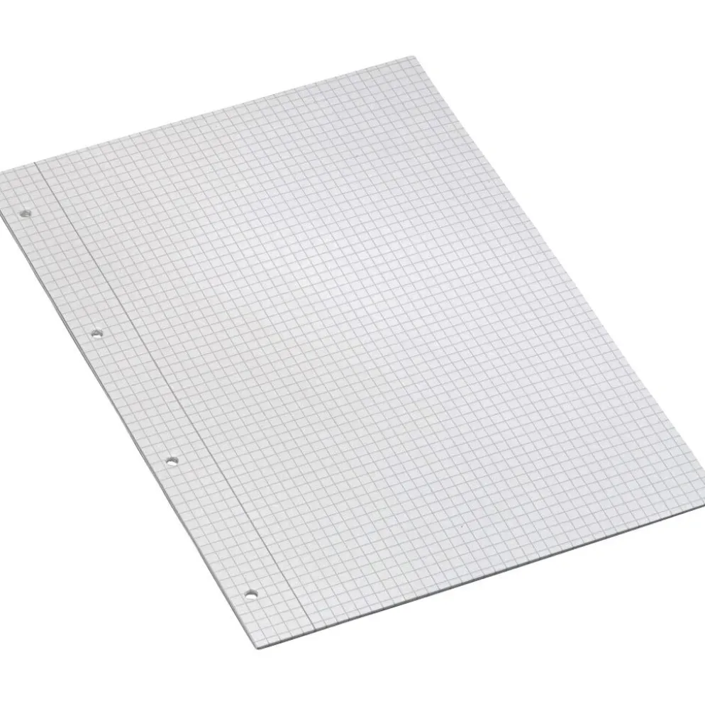 Arbetsblad, fyrkanter 5×5 mm, A4, 4 hål, 80 g, 500 st./ 1 förp.