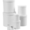 Askar, runda, stl. 7x7,5 + 9x10,2 + 12x12,7 + 14,5x15,2 + 17x17,7 + 19,5x20,2 + 22x22,7 cm, vit, 7 st./ 1 set