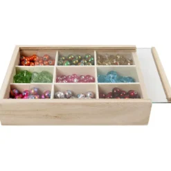 Ask med fackindelning och skyddslock, D: 3,5 cm, stl. 17x13 cm, 1 st.