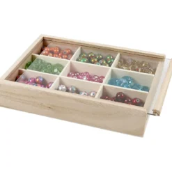 Ask med fackindelning och skyddslock, D: 3,5 cm, stl. 17x13 cm, 1 st.