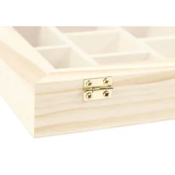 Ask med glaslock, stl. 15,5x20,5x3,5 cm, Hålstl. 4,3x6,6 cm, 1 st.