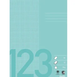 A4, stl. 21x29,7 cm, Antal sidor 32, rutor 5 × 5 mm, 70 g, blå, 10 st./ 1 förp.