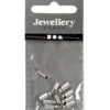 Avslutningshylsor, L: 8 mm, Dia. 2 mm, försilvrad, 10 st./ 1 förp.