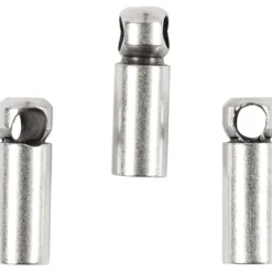 Avslutningshylsor, L: 8 mm, Dia. 2 mm, försilvrad, 10 st./ 1 förp.