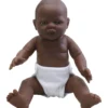 Babydocka, Mörkhyad flicka, stl. 38 cm, 1 st.