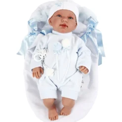 Babydocka, stl. 44 cm, ljusblå, 1 st.