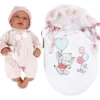 Babydocka, stl. 44 cm, ljusröd, 1 förp.