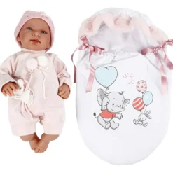 Babydocka, stl. 44 cm, ljusröd, 1 förp.