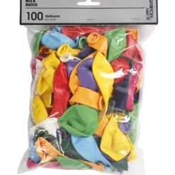 Ballonger, Dia. 23 cm, runda, mixade färger, 100 st./ 1 förp.
