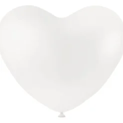 Ballonger, hjärtan, vit, 8 st./ 1 förp.