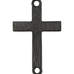 Berlocker, kors, stl. 20x30 mm, Hålstl. 2 mm, svart, 4 st./ 1 förp.