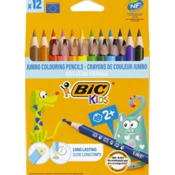 BIC Evolution Färgpennor, L: 14 cm, kärna 5 mm, mixade färger, 12 st./ 1 förp.