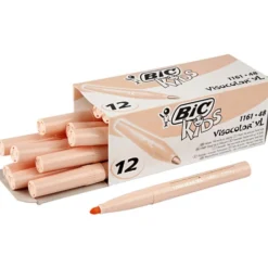 BIC Visa Color Tusch, spets 3 mm, ivory, 12 st./ 1 förp.