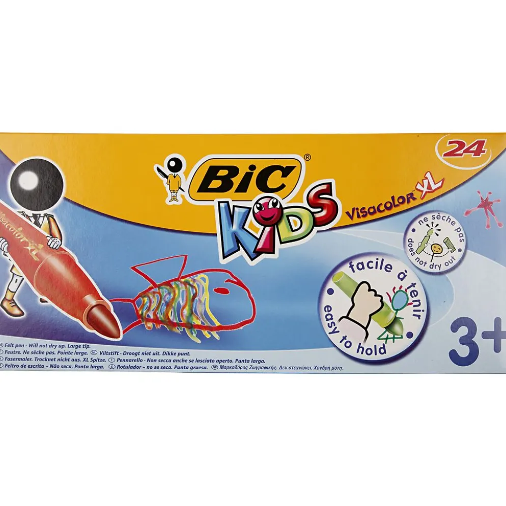 BIC Visa färgpenna, spets 3 mm, mixade färger, 24 st./ 1 förp.
