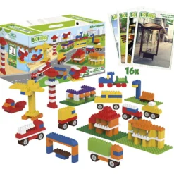 BiOBUDDi Byggklossar, Stad, 240 st./ 1 set