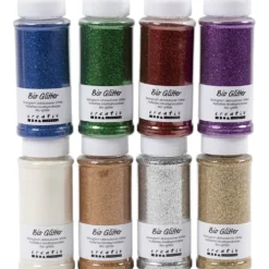 Bio-glimmer, mixade färger, 8x140 ml/ 1 förp.