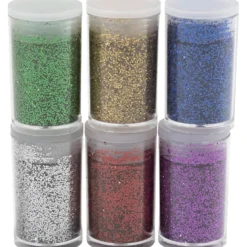 Bio-glimmer, mixade färger, 6x7 ml/ 1 förp.