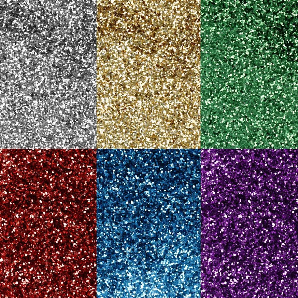 Bio-glimmer, mixade färger, 6x7 ml/ 1 förp.