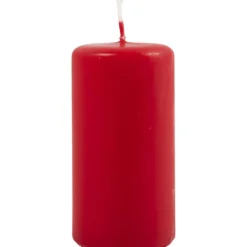 Blockljus, H: 100 mm, Dia. 50 mm, röd, 6 st./ 1 förp.