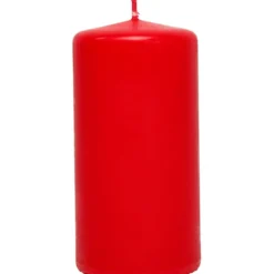 Blockljus, H: 100 mm, Dia. 50 mm, röd, 6 st./ 1 förp.
