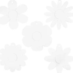 Blommor, Dia. 20 cm, 400 g, vit, 5x3 st./ 1 förp.