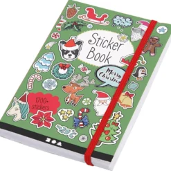 Bok med stickers, julmotiv, stl. 11,5x17 cm, ca. 1700 st., 76 ark, 1 st.