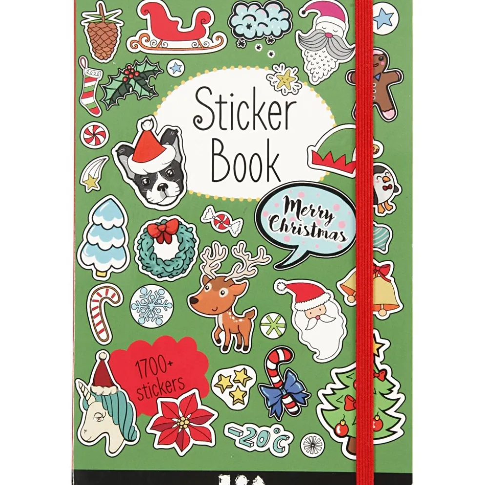 Bok med stickers, julmotiv, stl. 11,5x17 cm, ca. 1700 st., 76 ark, 1 st.