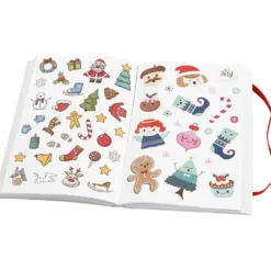 Bok med stickers, julmotiv, stl. 11,5x17 cm, ca. 1700 st., 76 ark, 1 st.