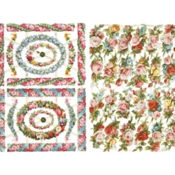 Bokmärken, småblommor, ark 16,5x23,5 cm, 2 ark/ 1 förp.