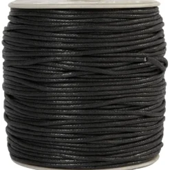 Bomullssnöre, tjocklek 2 mm, svart, 100 m/ 1 förp.