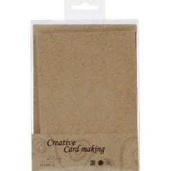 Brevkort, kortstl. 10,5x15 cm, kuvertstl. 11,5x16,5 cm, natur, 10 set/ 1 förp.