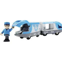 BRIO batteridrivet passagerartåg, stl. 5x4x21 cm, 2 st./ 1 set