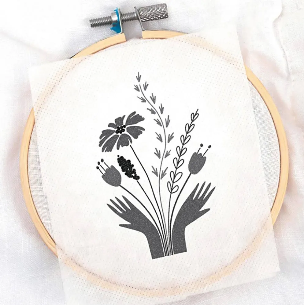Broderikit för klädesplagg, natur, 1 förp.