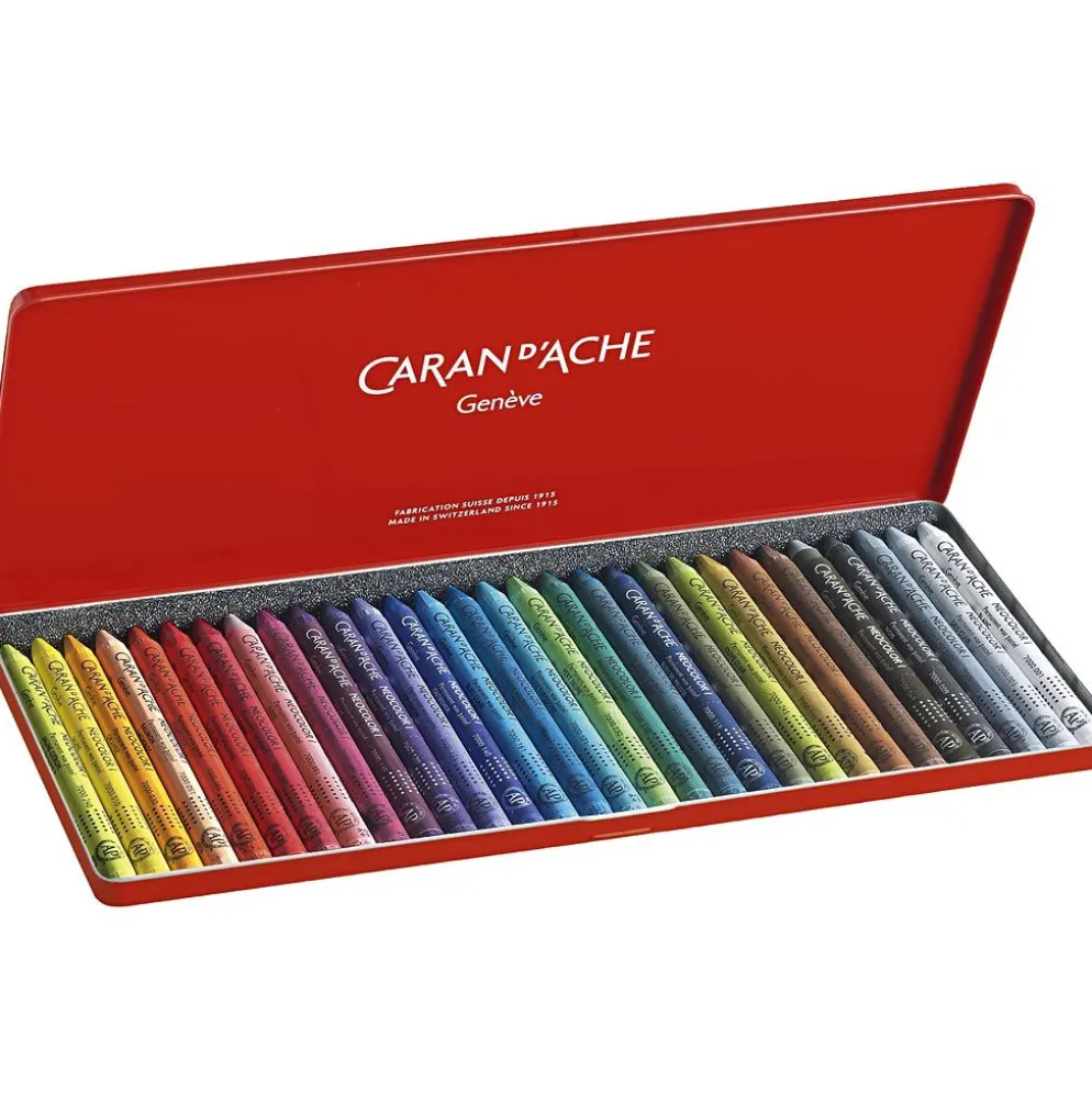 CARAN D’ACHE Neocolor I, L: 10 cm, tjocklek 8,5 mm, mixade färger, 30 st./ 1 förp.