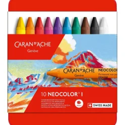 CARAN D’ACHE Neocolor I, L: 10 cm, tjocklek 8,5 mm, mixade färger, 10 st./ 1 förp.